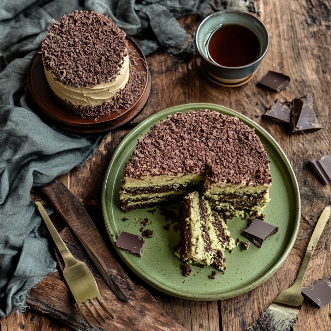 Cake Marbré Cacao et Matcha Afbeelding