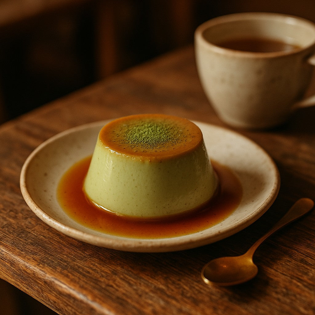 Flan au Matcha : Un Dessert Crémeux et Parfumé Afbeelding