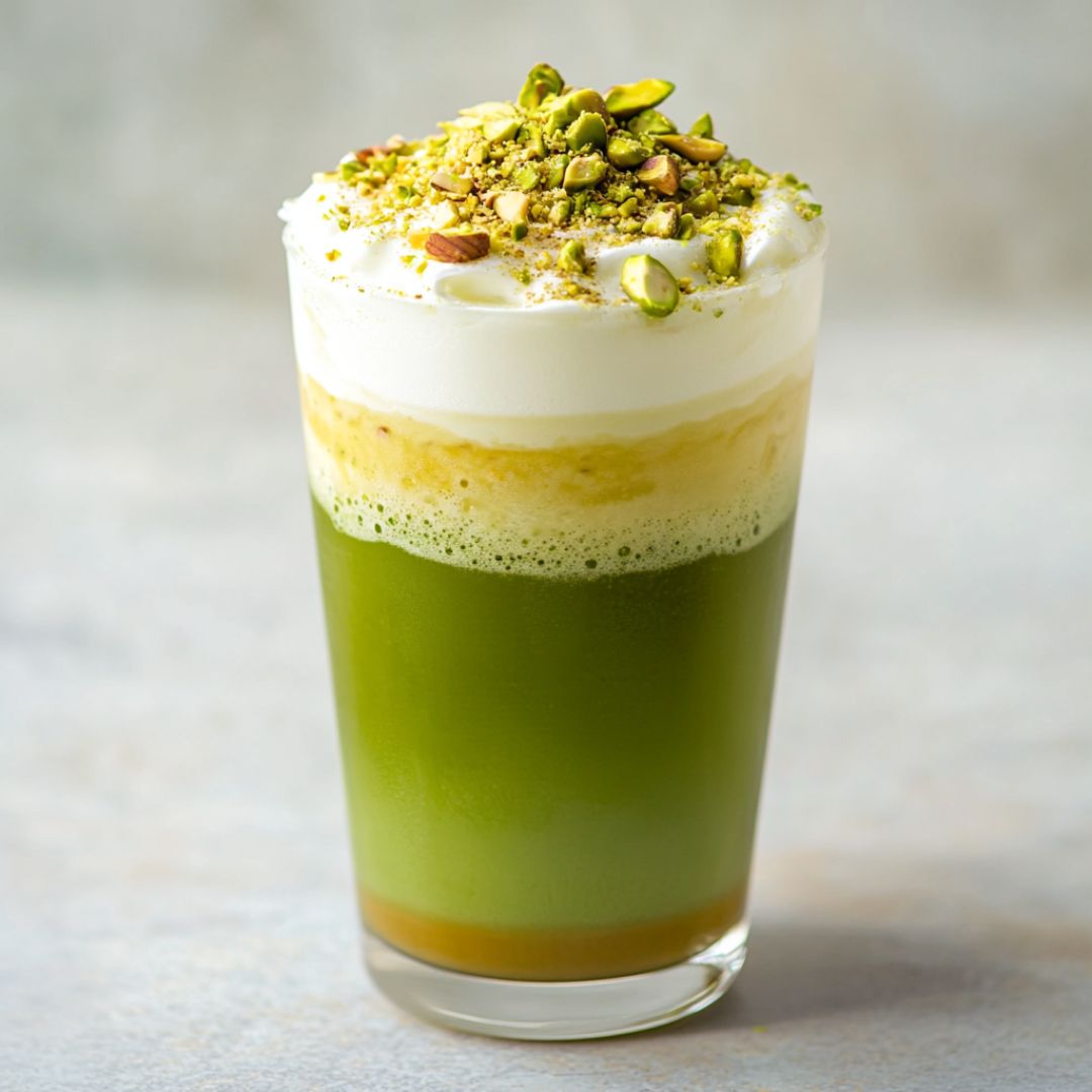Matcha Latte à la Crème de Pistache : Un équilibre parfait de saveurs Afbeelding