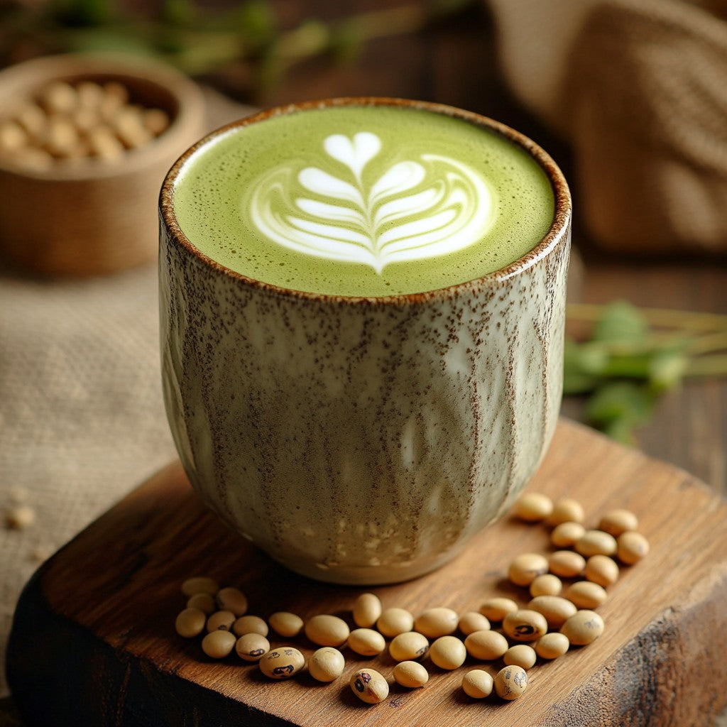 matcha latte au lait de soja Afbeelding