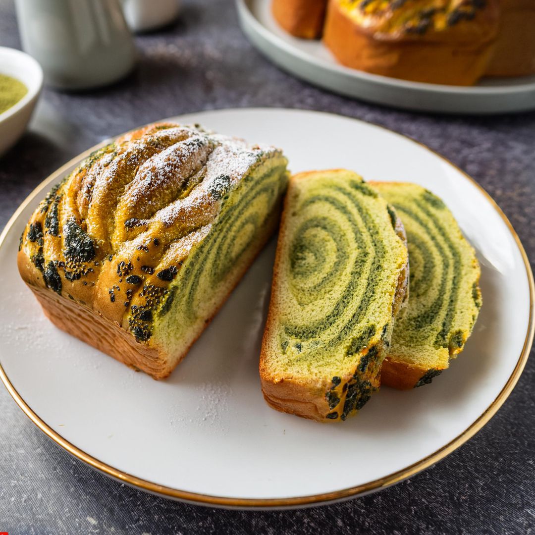 Brioche Léopard au Thé Matcha Afbeelding