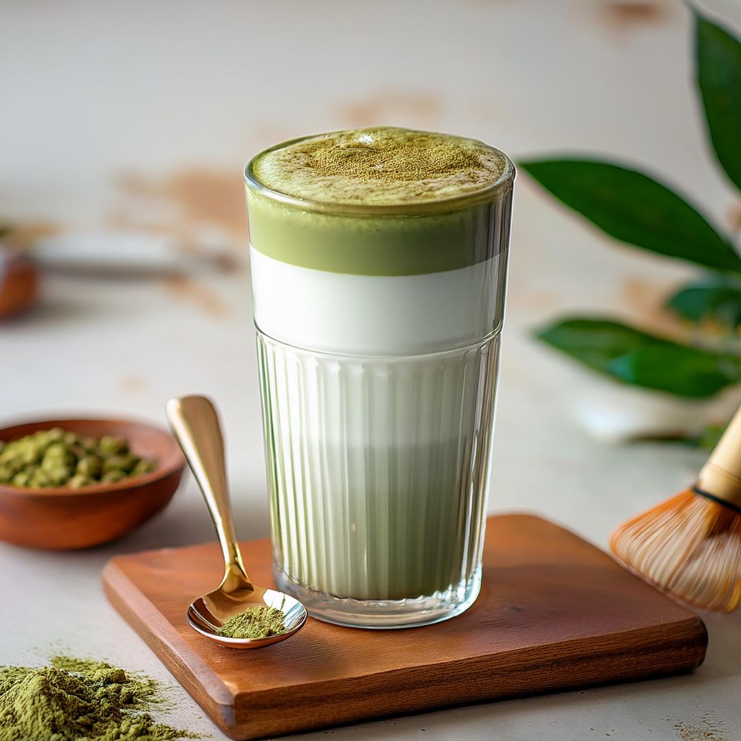 Dalgona Latte au Matcha Afbeelding