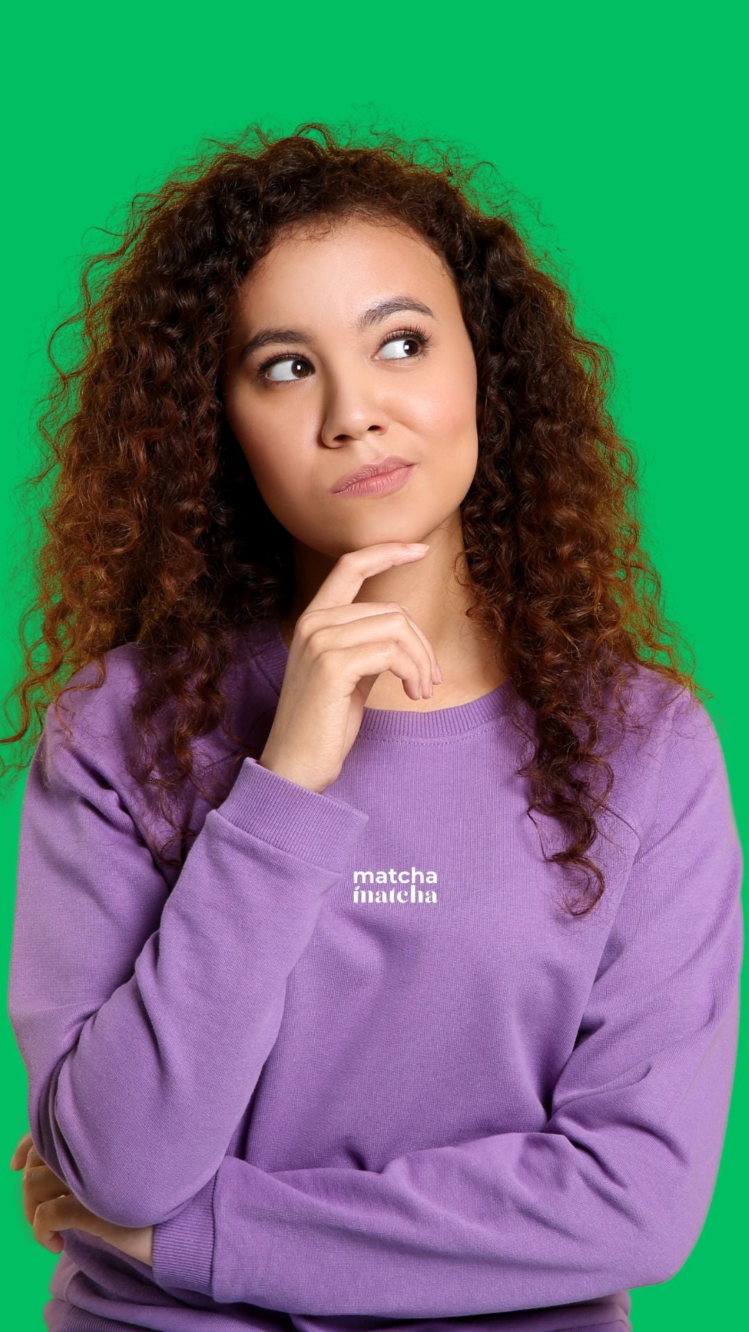 fille avec un pull matcha matcha Afbeelding