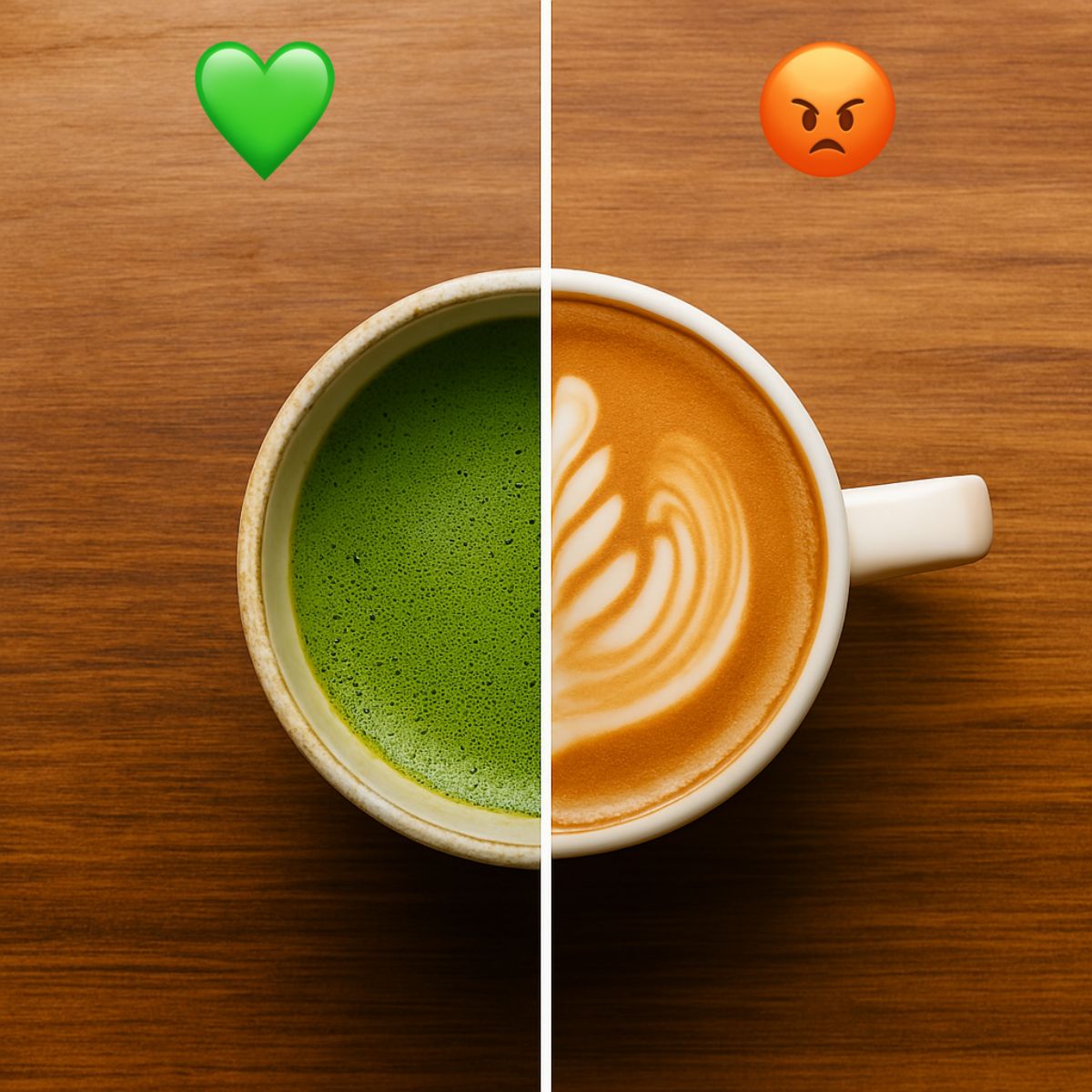 matcha vs café Afbeelding