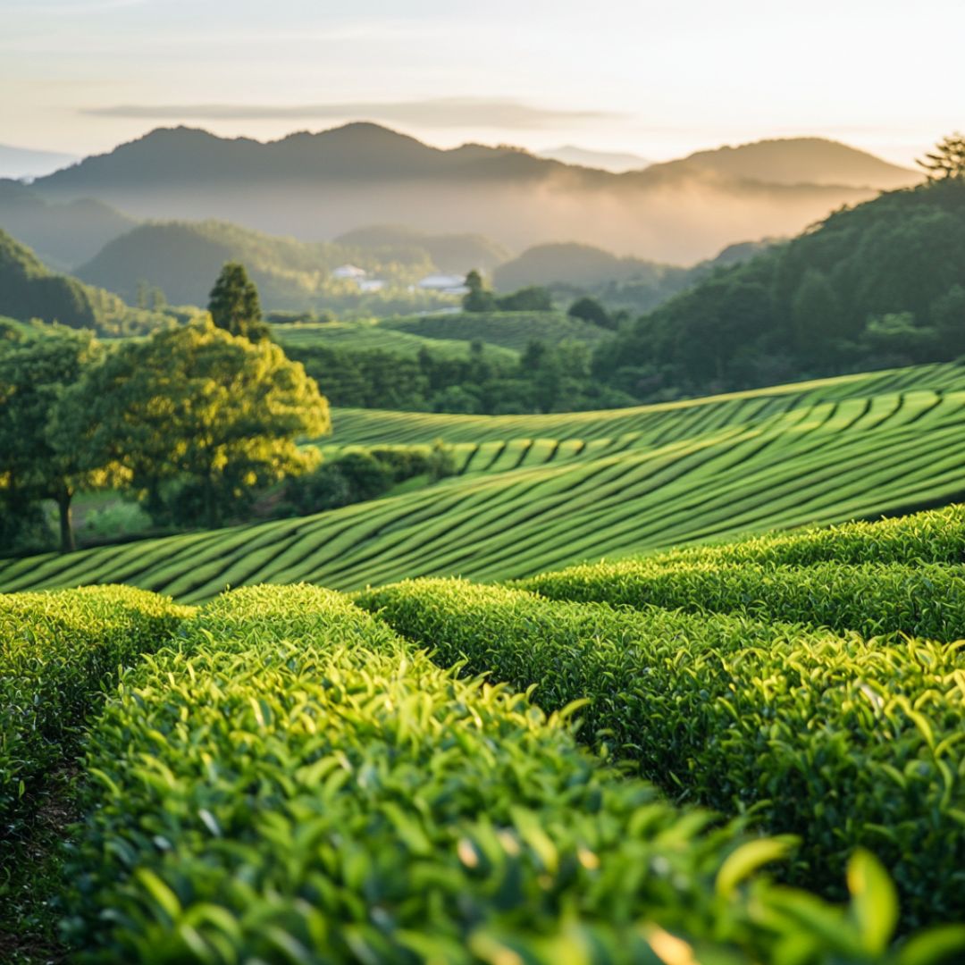 plaine de thé matcha Afbeelding